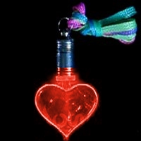 Flashing Red Heart Necklace