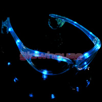 Flashing Blue Sunglasses