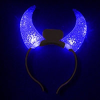 New Ice Blue Flashing Devil Horns