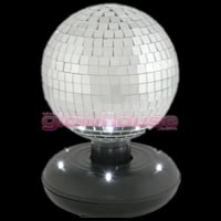 Rotating Disco Ball with LED Base