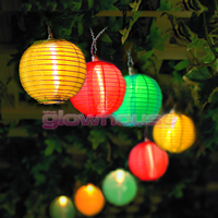 10 Silk Round Lanterns