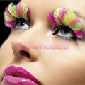 UV Neon Feather Eyelashes