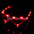 Flashing Red Heart Sunglasses