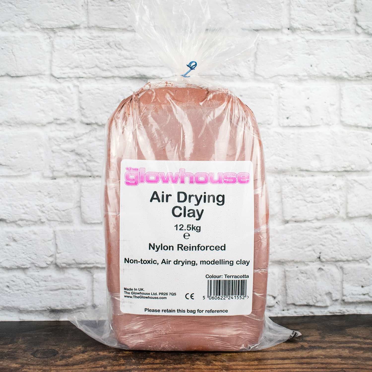 The Glowhouse Air Drying Clay 12.5kg Terracotta Nylon Reinforced