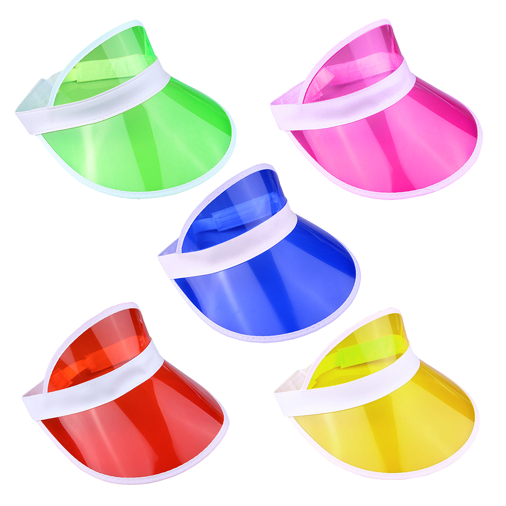 5 x Neon Sun Visor Hat Headband Unisex Cap Golf Sunvisor Stag Poker