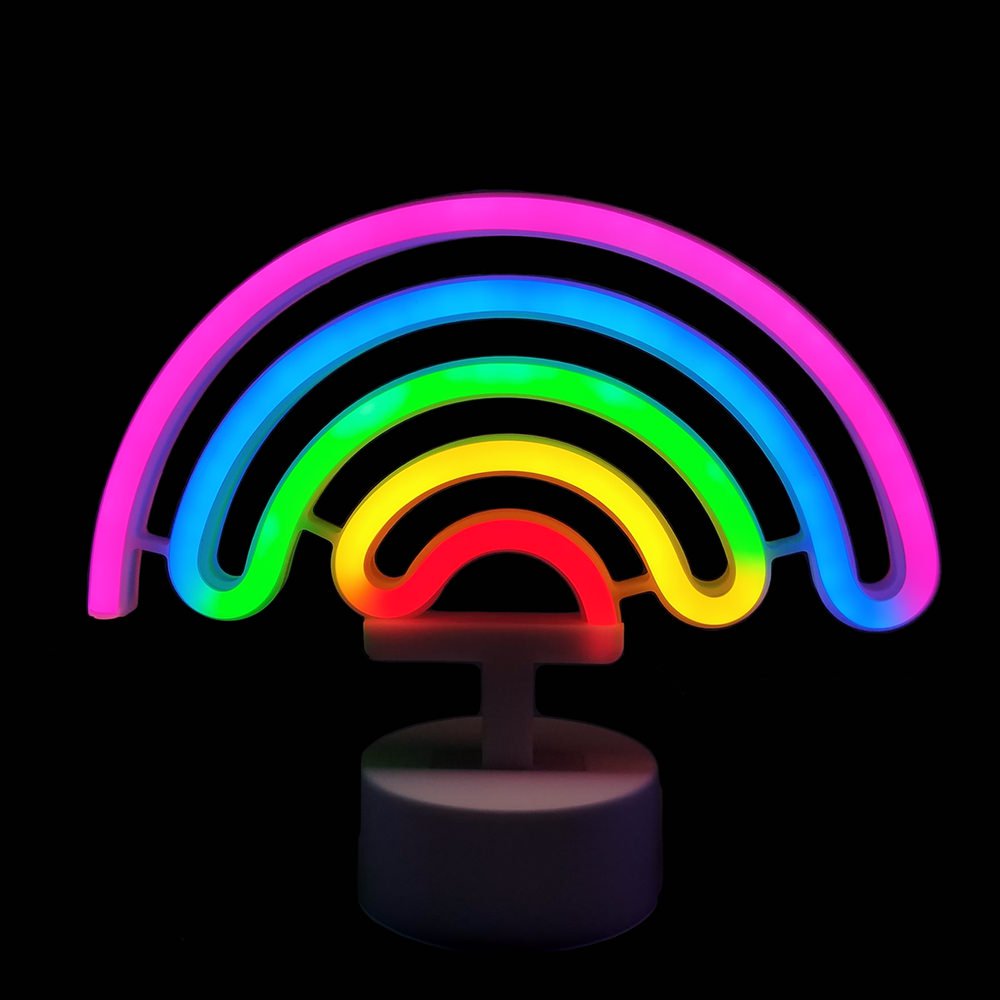 Rainbow LED Neon Light Stand Bar Lamp Home Nursery Room 5060622240517