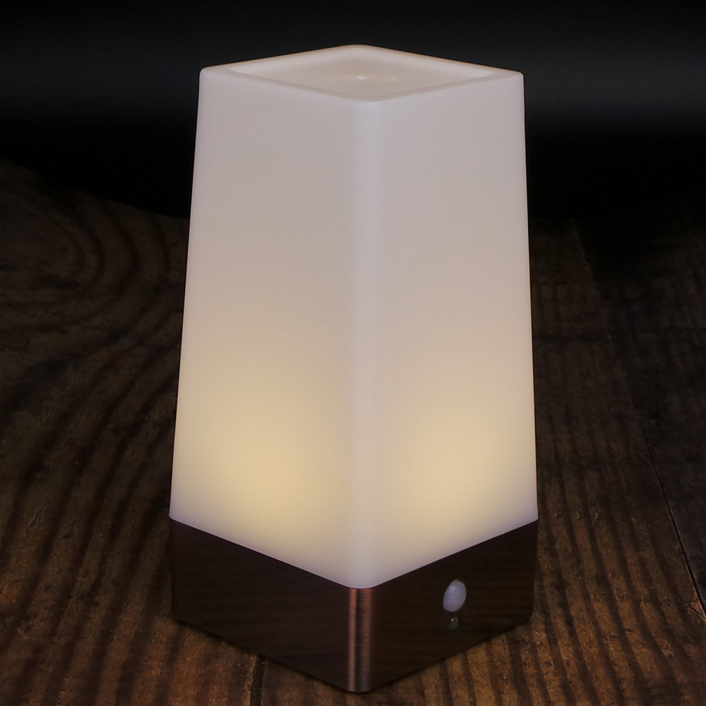 PIR Motion Sensor Night Light Battery Powered LED Table Lamp Warm White